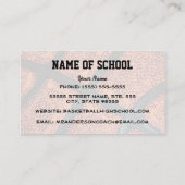 Old Retro Basketball Autograded Coach Visitekaartje (Achterkant)