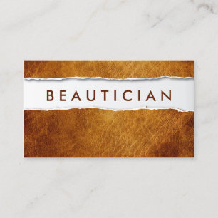 Old Ripped Paper Beautician Visitekaartje