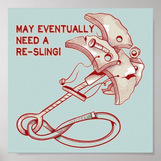 Old Rock klimmen cam grappig Poster (Voorkant)