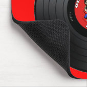 Old Rocker Guy Vinyl Record Mousepad Muismat (Hoek)