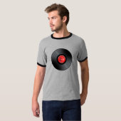 Old Rocker guy Vinyl Record T-Shirt (Voorkant volledig)