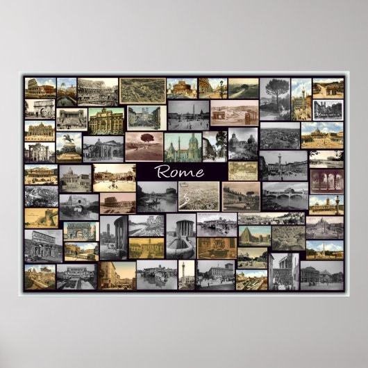 Old Rome Collage Poster (Voorkant)