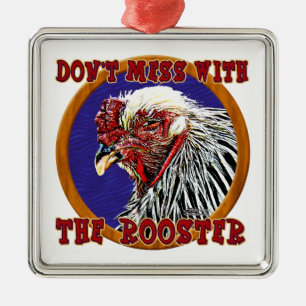 Old Rooster Metalen Ornament