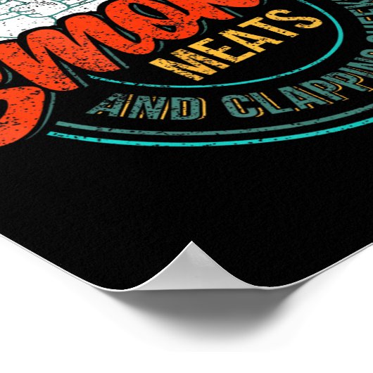 Old Row Smokin' Meats and Clapping Cheeks Funny BB Poster (Hoek)