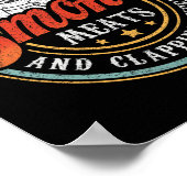 Old Row Smokin' Meats and Clapping Cheeks Funny BB Poster (Hoek)