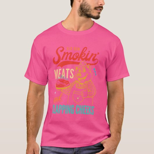 Old Row Smokinu2019 Vlees en klappende wangen T-shirt (Voorkant)