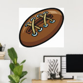 Old Rugby Ball Poster (Thuiskantoor)