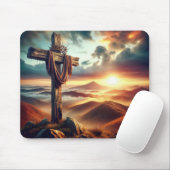 Old Rugged Easter Cross Muismat (Met muis)
