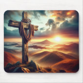 Old Rugged Easter Cross Muismat (Voorkant)