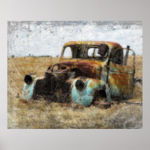 Old Rusted  Truck Poster