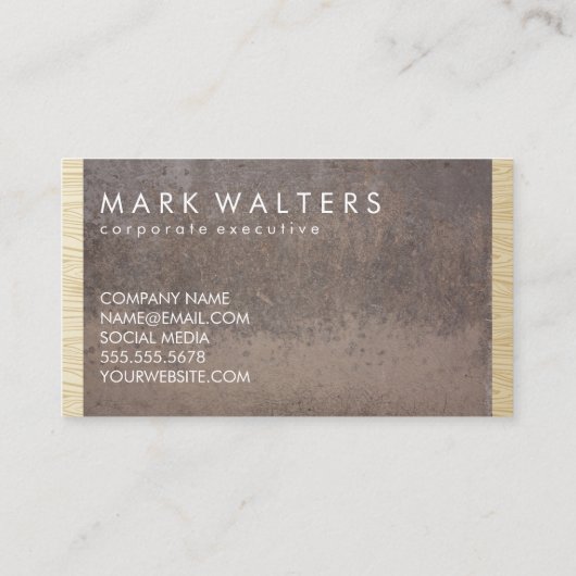 Old Rusty Metal | Hout Visitekaartje (Achterkant)