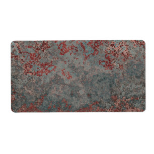 Old Rusty Metal Textured Etiket