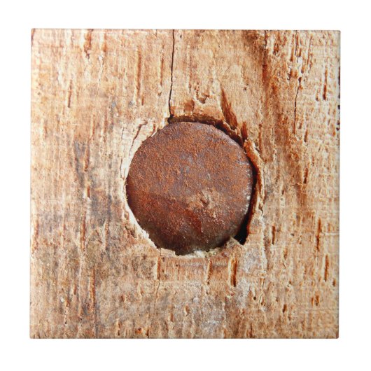 Old Rusty Nail Ceramic Photo Tile Tegeltje (Voorkant)