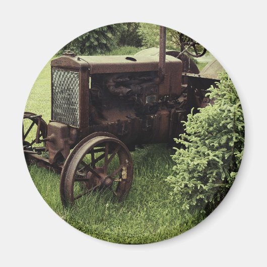 Old Rusty Tractor Magneet (Voorkant)