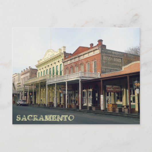 Old Sacramento District Travel Photo Briefkaart (Voorkant)