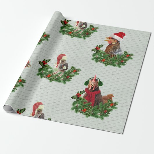 Old Saint Chick Cadeaupapier (Uitgerold)