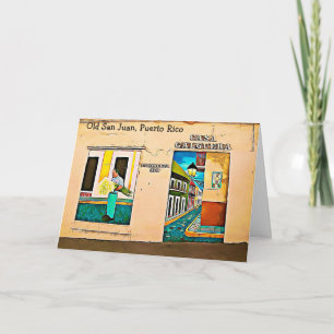 Old San Juan, Puerto Rico kerstkaart Feestdagen Kaart