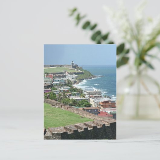 Old San Juan Shore Briefkaart (Staand voorkant)