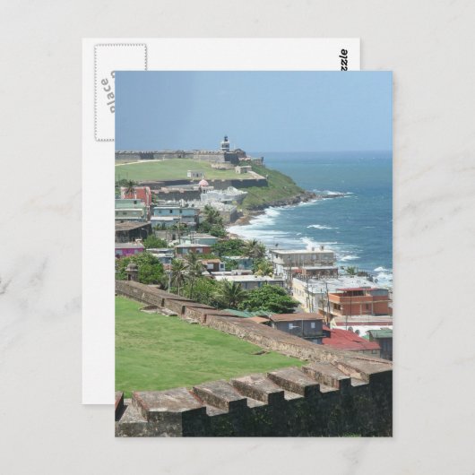 Old San Juan Shore Briefkaart (Voorkant / Achterkant)