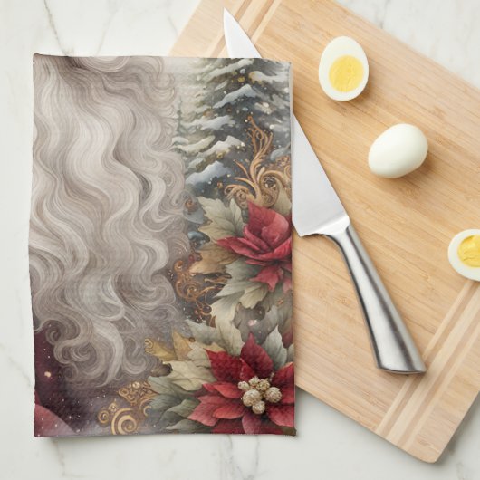 Old Santa Claus Theedoek (Quarter Fold)