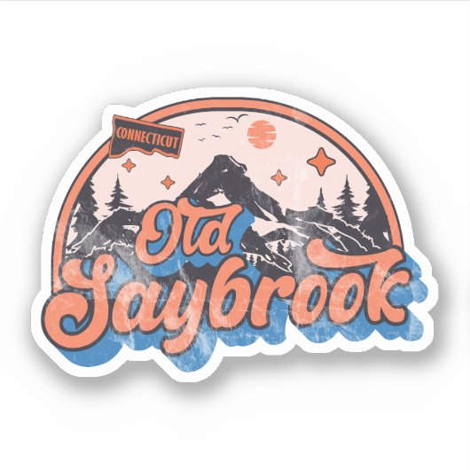 Old Saybrook, Connecticut Sticker (Voorkant)