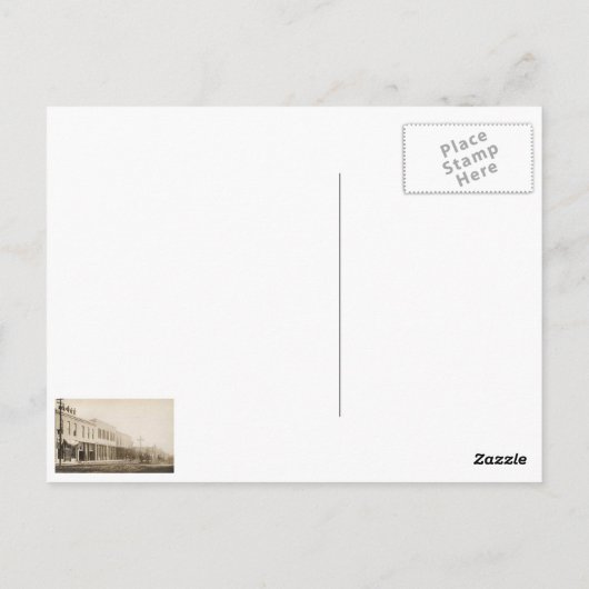 Old Scene uit Downtown Higbee, MO Briefkaart (Achterkant)