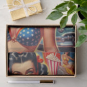 Old School 1950s Meisje Tissuepapier (Geschenk)