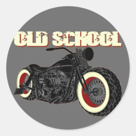 - Old School Bobber-3 Ronde Sticker
