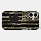 Old School Camo Duck Jagen Amerikaanse Vlag Case-Mate iPhone Case (Achterkant (horizontaal))