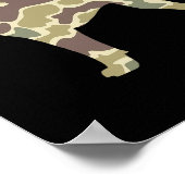 Old School Camo Jachthond Poster (Hoek)