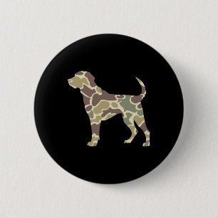 Old School Camo Jachthond Ronde Button 5,7 Cm