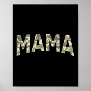 Old School Camo Mama Moederdag Grappig Poster