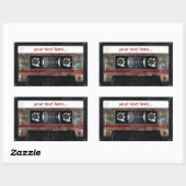 Old School Cassette w / tekst Sticker (Vel)