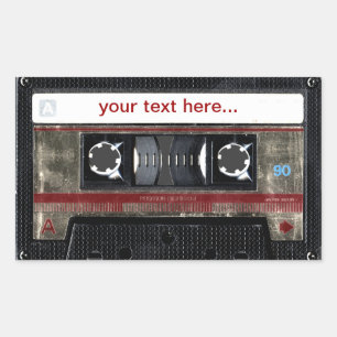 Old School Cassette w / tekst Sticker