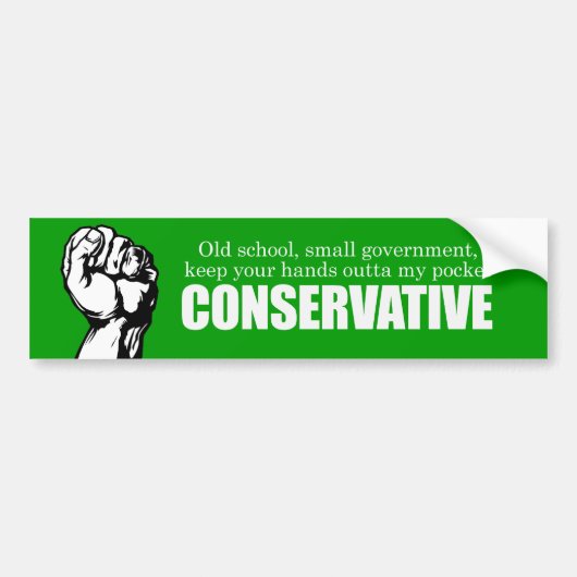 Old School Conservative Bumpersticker (Voorkant)