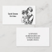 Old School Cool Video-ograaf Visitekaartje (Voorkant / Achterkant)