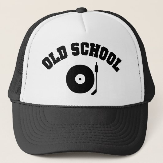 Old School DJ Record Player Trucker Pet (Voorkant)