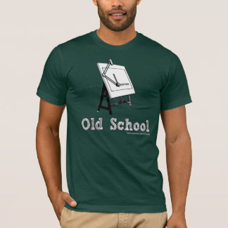 Old School-Drafting-Board-white T-shirt