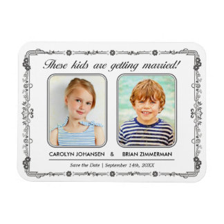 Old School Foto Save the Date Magnet Magneet