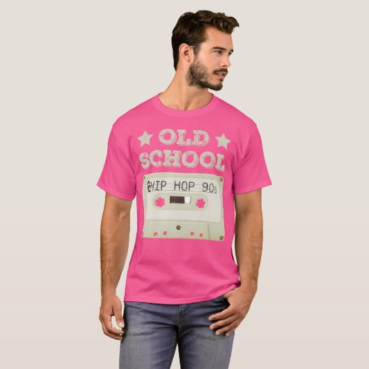 Old School Hip Hop Cassettebandje Rap Music Lovers T-shirt (Voorkant volledig)