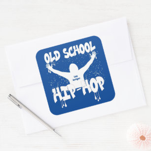 OLD SCHOOL HIP HOP grappige muziek Vierkante Sticker