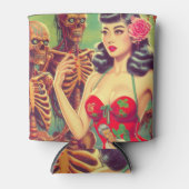 old school horror meisje blikjeskoeler (Voorkant)