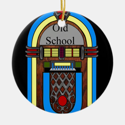 Old School Jukebox Keramisch Ornament (Voorkant)