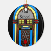 Old School Jukebox Keramisch Ornament (Links)