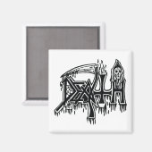 Old School Logo witte magneet (Voorkant / Achterkant)