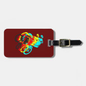 Old school MTB / Trials fiets wheelie Bagagelabel (Voorkant horizontaal)