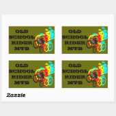 Old school MTB / Trials fiets wheelie Rechthoekige Sticker (Vel)