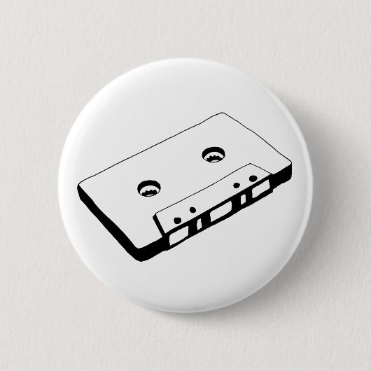 Old School Music-tape-Button Ronde Button 5,7 Cm (Voorkant)