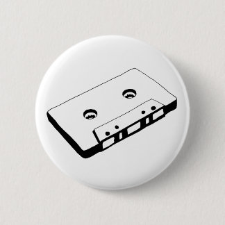 Old School Music-tape-Button Ronde Button 5,7 Cm