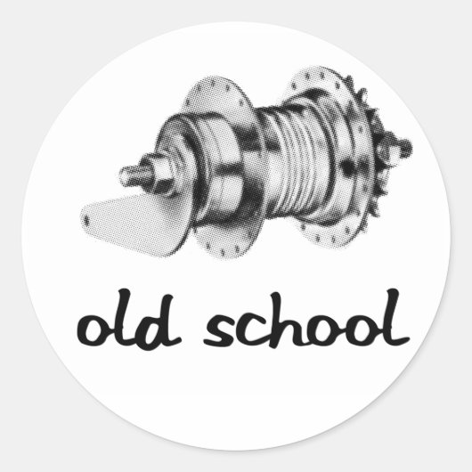 Old School Onderzetter Hub Sticker (Voorkant)